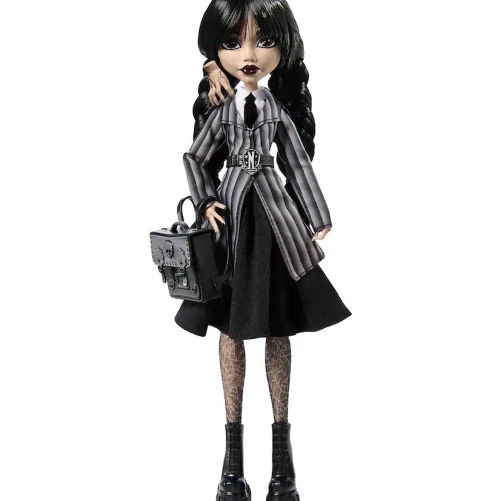 Mattel Monster High Doll with Black and White Outfit - Wednesday Addams - NIP - Picture 9 of 12